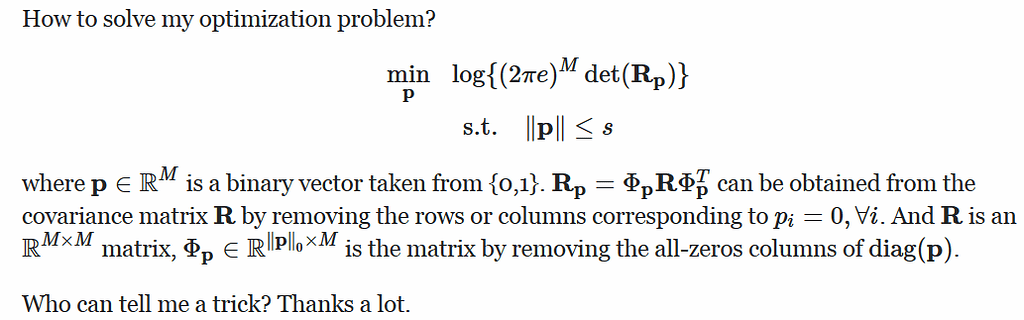 how-to-minimize-my-log-det-function-in-convex-programming-nonconvex